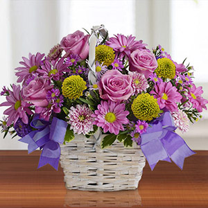104-521-22403 Lavender Flower Basket sku 104-521-22403