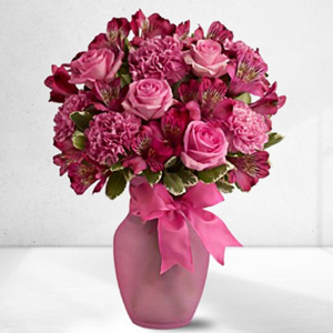 104-521-22415 Elegant Pink Blossoms in Vase sku 104-521-22415