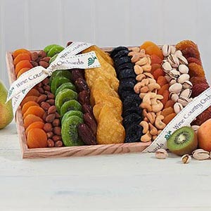Dried Fruit and Nut Gift Basket photo