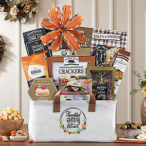 Thankful, Grateful, Blessed Harvest Gift Basket photo