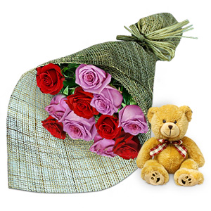 Red & Lilac Roses